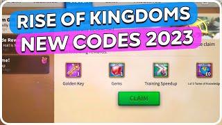 Rise of Kingdoms REDEEM CODES 2023 Golden Key + 200 GEMS AND MORE