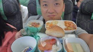 Food Review! EVA Air ECONOMY CLASS New York to Saigon Vietnam & First Day in Vietnam