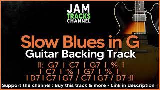 Slow Blues Guitar Backing Track in G