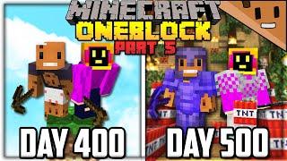 We Spent 500 Days in ONE BLOCK Minecraft... Here's What Happened (ft. NotPaulGG)