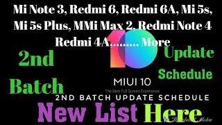 MIUI 10 GLOBAL STABLE UPDATE SECOND BATCH  LIST ,Redmi Note 4, Mi Note 3..More