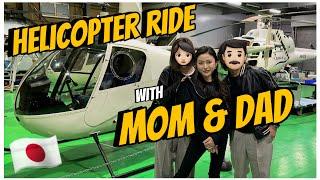 Rae Lil Mom & Dad! Family helicopter ride in Osaka Japan  [Japan blog]