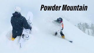 The DEEPEST Powder Snowboarding! TOO DEEP? - Powder Mountain with Snowboard Pro Camp