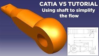 CATIA V5 Tutorial - Using shaft to create a part