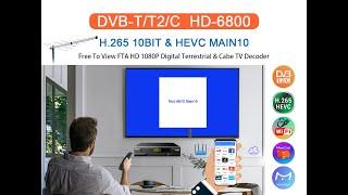 Nuovo Decoder Digitale Terrestre H.265 10Bit HEVC Main10 DVB-T2 HD6800 with MeeCast TV YouTube