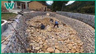 Hard workers build a lake with stones | workers HD