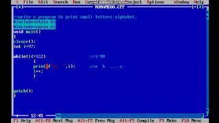 c program to print small letters alphabet