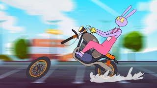 Epic Motorcycle Fail Biker's Unexpected Surprise Hilarious Cartoon The Amazing Digital Circus