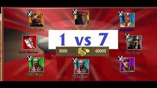 1 Vs 7 | Stronghold Crusader | Opponents: Who Will Come Out On Top In This Epic Battle?