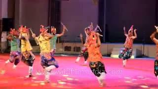 Gujarati folk dancers perform Garba dance in Manipur: East meets West!