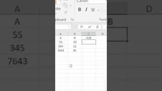 Learn How To Divide Numbers In Excel - Quick And Easy #shorts