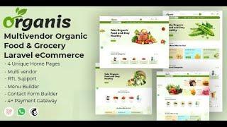 Organis - Multivendor Organic Food & Grocery Laravel eCommerce