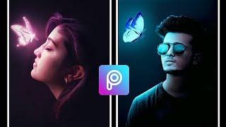 Picsart Tutorial - Edit Dark Tone Effect With Glowing Butterfly | Awesome Picsart Editing 2023.