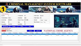 1/3 - Python Projects - Crime Management System Project | Final Year Project 2021