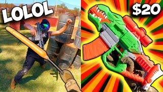 DESTROYING Airsoft Players with $20 NERF Toys (Hilariously Effective)