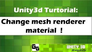 Unity change mesh renderer material