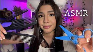 ASMR ESPAÑOL / CORTE DE CABELLO IMPREDECIBLE Y REALISTA / roleplay peluquería y spa