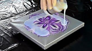 (838) Testing Pentart POURING GLAZE ~ WOW! Resin like finish! ~ Varnishing Acrylic pour painting