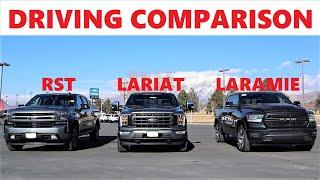 2021 Chevy 1500 RST Vs 2021 Ford F-150 Lariat Vs 2021 Ram 1500 Laramie: Which Truck Drives The Best?