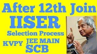 IISER Admission 2020/IISER Aptitude Test2020/After 12th IISER Admission process /JEE MAIN/KVPY/SCB..