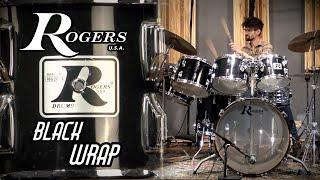 70s "Big R" Rogers USA Drum Kit - Black Wrap