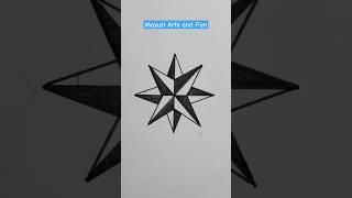 Black and White Star#shorts #youtubeshorts #drawing #star #stardrawing #shortvideo #viral