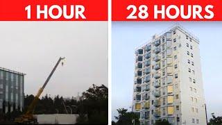 Unbelievable Mega Engineering, 10 Storey building in 28 hours, World Record Construction Speed