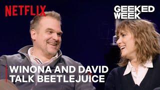 Stranger Things 4 | Winona and David Talk Beetlejuice | Netflix Geeked Week