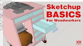 Sketchup BASICS for woodworkers. Follow along. | LOCKDOWN DAY 46