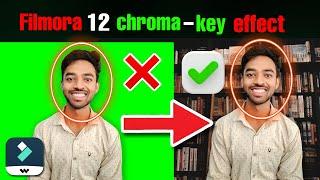 Filmora 12 Green Screen Video Editing || Chroma Key Effect in Filmora 12