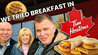 BREAKFAST in Tim Hortons- better than McDonalds? Canadian, Fast, Cheap & Clean!   Liverpool