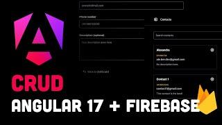 CRUD - Angular 17 + Firebase (Contact list app)
