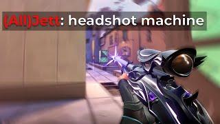 "literally every shot is a headshot"