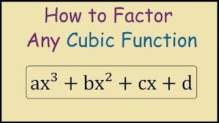 How to factor a cubic function