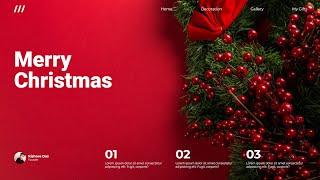 Christmas website ui design and animation | html css and javascript | GSAP 3 | imakedesigneasy