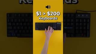 $1 vs $200 Keyboard Sounds #gamingsetup #keyboard #shorts