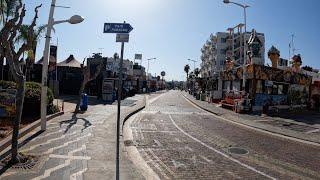 Protaras Strip walk through to Fig Tree Bay   4K