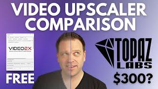 How good is FREE vs. PAID video upscaling?  Video2X vs. Topaz Video AI
