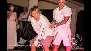 Justin Bieber at his father Jeremy Bieber wedding in Jamaica with siblings Jaxon & Jazmyn Bieber