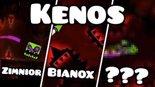 ALL PARTS in Kenos by Bianox and more - Geometry Dash