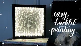 Easy DIY Home Decor, Boho Backlit Painting