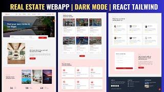Complete Responsive REAL ESTATE Website using REACT JS & TAILWIND CSS | React Tailwind Project 2024
