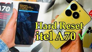 Hard Reset itel A70 100% 