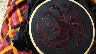 House of the Dragon's Iconic Opening Credits Inspired Embroidery • Targaryen Sigil