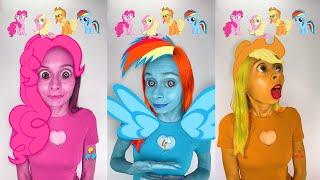 My Little Pony or Cartoon Characters In Real Life Challenge #Shorts by Anna Kova