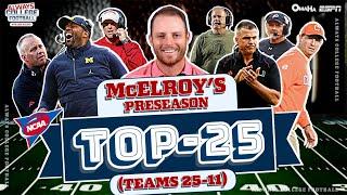 Greg McElroy’s Preseason Top 25 Poll: Teams 25-11  | Always College Football