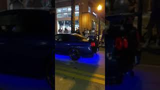 R34 skyline peels out leaving ace cafe