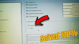 How to fix Legacy Boot Option Greyed Out Dell Laptop How to Enable Legey mode in Bios Dell Laptop