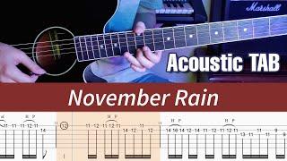 Guns N' Roses - November Rain (Acoustic Guitar lesson with TAB)