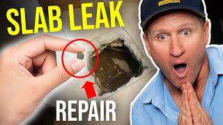 SLAB LEAK REPAIR!! New Innovative way to STOP LEAKS IMMEDIATELY!!